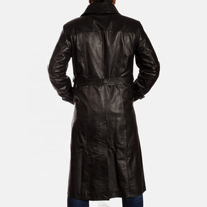 Solid Trader Top Quality Breathable Beautifully Crafted Heavy Weight Winter Protection Warm Topcoat Mens <b>Long</b> <b>Leather</b> <b>Jacket</b> - Product Image 3