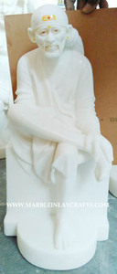 พิเศษสีขาวหินอ่อน Sai Baba รูปปั้น - Product Image 5