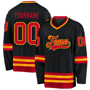 Maillot de hockey sur glace unisexe de qualité supérieure, personnalisable avec logo sur le devant, confortable, grandes tailles, uniformes à manches courtes, prix abordable, OEM - Product Image 5