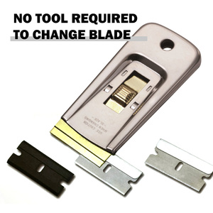 Mini lames de rasoir, grattoir manuel avec manche en acier inoxydable, qualité DIY, OEM/ODM personnalisable, fabrication taïwanaise - Product Image 6