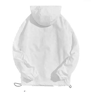 Veste coupe-vent surdimensionnée de haute qualité à manches longues, col montant, logo frontal, en toile – Nouvelle collection en promotion - Product Image 2