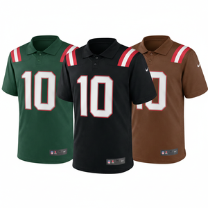 เสื้อโปโลอเมริกันฟุตบอลระดับมืออาชีพ: ชุดทีมเย็บปักลายแบบกำหนดเอง - ชุดกีฬาทนทานป้องกันการเป็นขุย - Product Image 3