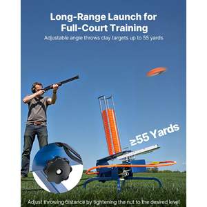 Lanceur automatique de cibles de tir à l'arc, angle réglable, pédale, accessoire pour le tir sportif, max 50 cibles, lanceur de pigeons - Product Image 4