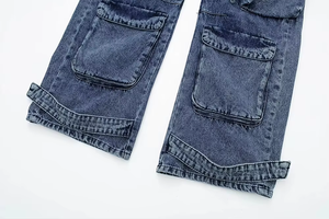 Pantalones de mezclilla Streetwear Stack para hombre, de algodón, estilo baggy, largos, rectos, lavados, de pierna ancha - Product Image 5
