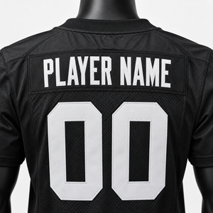 Custom Team Name American <b>Football</b> Jersey Unisex Black V Neck Short Sleeve Mesh Uniform <b>Shirt</b> 3D Embroidery Quick Dry - Product Image 5