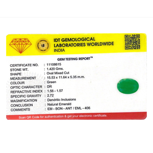 Natural 7.1 Ct Certified Emerald Oval Faceted Loose Gemstone for Fine Jewelry - Product Image 4
