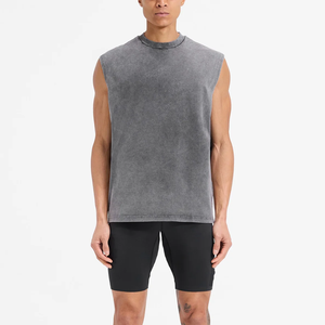 Débardeurs décontractés respirants pour hommes en coton et élasthanne tricotés, séchage rapide, style urbain, vêtements de sport avec de nouveaux designs - Product Image 1