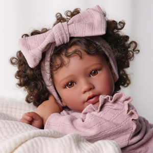 Poupées <span class=keywords><strong>reborn</strong></span> Babeside, fille africaine Callie, 20 pouces, corps souple, poupée réaliste faite à la main, poupées réalistes - Product Image 2