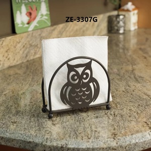 Modern Handmade Embroidered Napkin Holder with Antique Gold Texture Contemporary Minimalist Design for Airplane and Home Use - Product Image 1