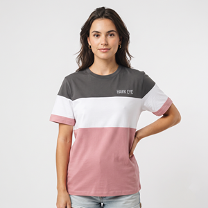 Camiseta Casual de Cuello Redondo de Tres Tonos para Mujer, Logotipo Personalizado, Tejido de Algodón, Manga Corta, Corte Regular - Product Image 5