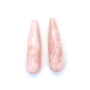 Vente en gros de pierres précieuses en amazonite rose naturelle de haute qualité à 100 %, en forme de goutte longue, pour la fabrication de bijoux, au prix d'usine - Product Image 1