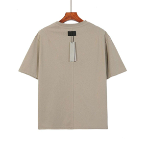 T-shirt noir à manches courtes et col rond pour homme, coupe ample, décontracté, en jersey 100 % coton, motif lettres tricoté - Product Image 4