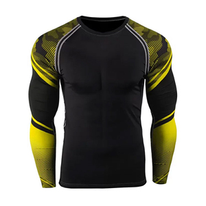 2026 New Arrival 100% Polyester Rush Guard <b>Compression</b> <b>Shirt</b> MMA Sportswear with Custom Logo OEM Service Available Wholesale - Product Image 1