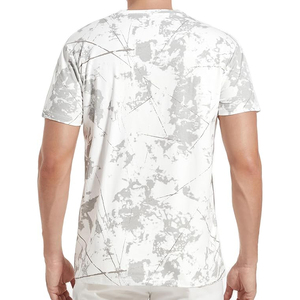 Muscle Fit Marble Design T <b>Shirt</b> Men 200GSM Cotton Spandex Gym Tee Bulk Wholesale - Product Image 3