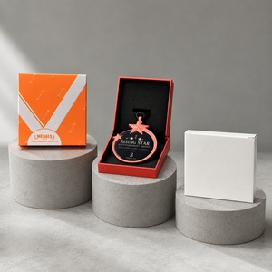 Medallas al por Mayor Personalizables de Aleación de Zinc y Acrílico, Color Oro Rosa, para Finalistas de Maratón, Competiciones Musicales, Reconocimiento Corporativo - Product Image 2