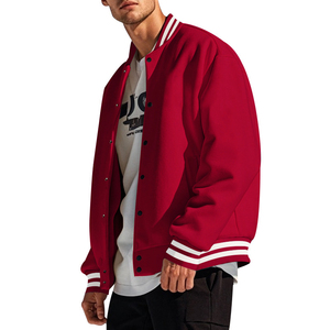 Chaquetas Varsity Personalizadas para Hombre, Estilo Bomber Vintage, con Cuello Camisero, Bordado Chenille, Bloques de Color Verde, para Invierno - Product Image 5
