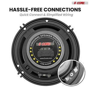 Par de Altavoces Coaxiales de 2 Vías para Puerta de Coche, 5 Núcleos, 6 Pulgadas, 500 W, 4 Ohmios, con Super Tweeter - Product Image 6