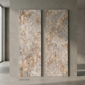 Azulejo de porcelana gris volcán 800x2400mm Aramani brillante Vietnam Villa lujo piedra sinterizada granito cuarzo azulejos - Product Image 3
