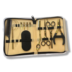 Kit d'outils professionnels pour extensions de cheveux avec pinces de précision pour l'application et l'entretien des extensions à pointe en kératine - Product Image 1
