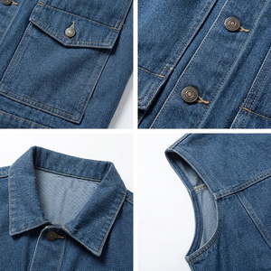 Chaleco Vaquero de Invierno para Hombre 2026, Personalizado, Calefactable, Transpirable, Informal, Cálido, Sin Mangas, 100% Algodón, Relleno de Plumón, Cuello Alto - Product Image 5
