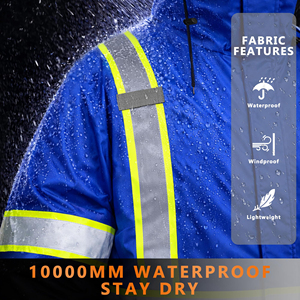 High Visibility Safety <b>Jacket</b> Reflective Tape Design <b>Construction</b> Site Safety Gear Breathable Fabric Workwear HI VIS <b>Jackets</b> - Product Image 3