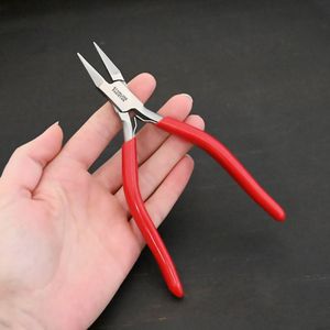 Kit de pinces pour la fabrication de bijoux, 5 pièces : pinces à bec de canard, pinces à bec rond, pinces coupantes latérales, pinces à bec plat et pinces à bec courbé pour la perlage et le gainage de fils - Product Image 6