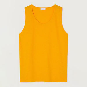 T-shirt sans manches pour homme en coton de qualité supérieure, logo personnalisé, coupe slim, t-shirt uni pour homme, t-shirts de sport - Product Image 6