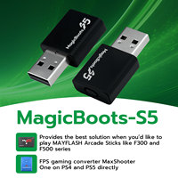 Mayflash MagicBoots S5 pour Sticks de Combat d'Arcade Série F300 F500, Convertisseur Joystick FPS, Adaptateur de Jeu pour PS5 et PS4