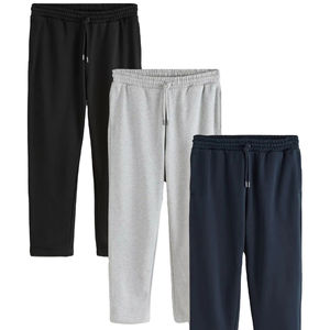 Luxury Fashion Men's Straight Casual <b>Trouser</b> Fleece <b>Drawstring</b> Waist Quick Dry Breathable Lightweight Design Custom Side Pockets - Product Image 1