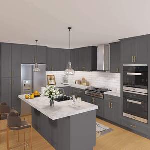 Solid Birch Wood Modern Kitchen <b>Cabinets</b> with Plywood Panels Multi-Functional Factory Direct Ready-to-Assemble Sets - Product Image 5