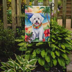 Multicolor Coton De Tulear Luau Garden Flag Buzón Decorativo Patio Banner para Patio Obra de arte para macizos de flores y césped - Product Image 2