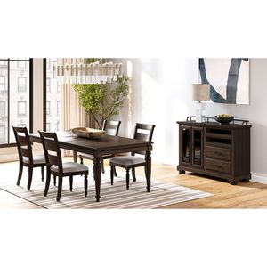 โต๊ะรับประทานอาหารแบบขยายได้สีดีพคอฟฟี่สำหรับพื้นที่ขนาดเล็กและขนาดใหญ่ - Product Image 2