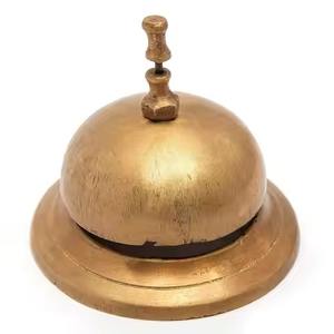 Cloche de table en métal poli, sonnette de bureau pour réception d'hôtel, restaurant, comptoir, pour appels aux clients et attente à la réception - Product Image 1