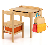 Ensemble bureau et chaise ergonomiques en bois massif pour enfants, design moderne, idéal pour les écoles, les crèches, les salles de jeux – Vente directe usine