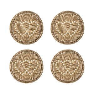 Venta al por mayor diseño de moda bordado a mano con cuentas Eleanor Bowmer Electric Coast Juego de 4 posavasos con cuentas de icono nuevo último diseño - Product Image 3