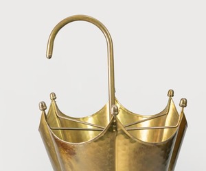Umbrella Shape <b>Gold</b> Metal Stand for Interior Display Gifting Purpose Luxury Home Decor and Stylish Accent Piece From India - Product Image 6
