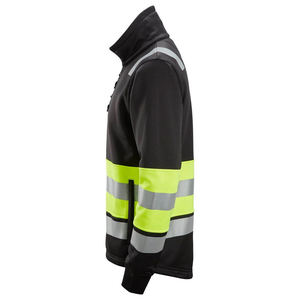 Unisex <b>High</b> <b>Visibility</b> Safety <b>Jacket</b>-Hi-Viz Reflective <b>Softshell</b> Workwear with Zip Pockets CE Certified Needle Detection - Product Image 3