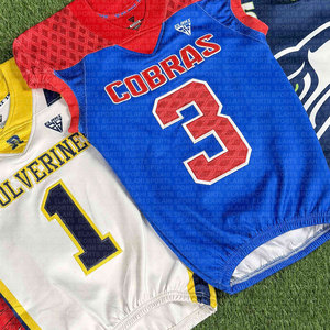Uniformes de fútbol americano personalizados con bordado de twill, los más vendidos, con nombre y número del jugador. - Product Image 6