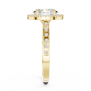 Anillos de Halo Clásicos para Compromiso, Boda y Aniversario, Diamante Cultivado en Laboratorio de Corte Ovalado de 2 CT E VVS VS, Anillo de Oro Sólido de 14K, Gran Venta - Product Image 4