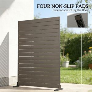 Schermo per la privacy da esterno marrone a 6 pannelli, divisorio e bloccatore di spazi - Product Image 4