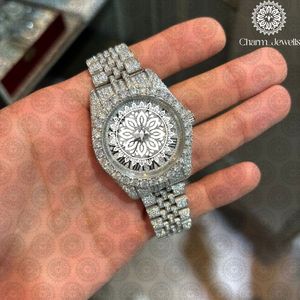 Montre de luxe Charm_Jewells en acier inoxydable 38 mm, analogique à quartz, avec cristal saphir et design ajouré, pour femme, tendance - Product Image 1