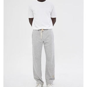 Pantalones Jogger de Forro Polar Elásticos de Cintura Media, Novedad de Otoño, Estilo Casual, Transpirables, con Lavado de Color, Frente Plano, Diseño Unisex Versátil - Product Image 1