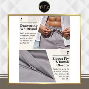 Pantalon imperméable en tissu Oxford léger de qualité supérieure, mélange viscose-lin, coupe large, pour hommes, avec logo personnalisé, vendu dans le monde entier - Product Image 4