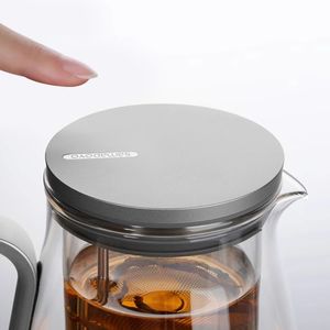 Teiera in Vetro Resistente al Calore da 800mL Nero Canna di Fucile con Interruttore Magnetico, Articolo per Bevande Premium - Product Image 3