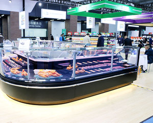 Runte bán dọc điện đảo tủ đông tủ lạnh cho trái cây với máy nén làm mát & LED thắp sáng - Product Image 3