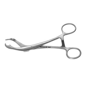 Pince chirurgicale à maintien osseux, courbée latéralement, 175 mm (6 7/5 pouces), fixation à vis et cliquet, largeur de mâchoire 5 mm, instrument orthopédique - Product Image 6