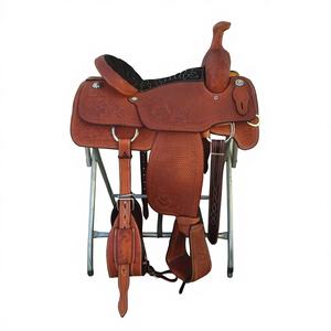 Selle de cheval confortable en cuir de buffle véritable, artisanale, qualité supérieure, selle de course anglaise, couvertures européennes pour chevaux en bois - Product Image 5