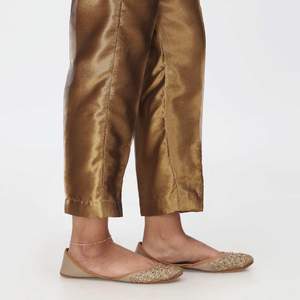 Pantalons et pantalons en tissu teinté cuivre PS4533 coupe ajustée pour femme - Product Image 1