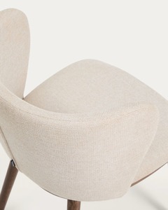 Contemporary Teak Wood <b>Dining</b> <b>Chair</b> with Curved Armrest Design – Comfortable Upholstered <b>Chair</b> for <b>Dining</b>, Cafe & Hospitality - Product Image 4