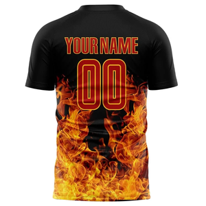 Camiseta de Fútbol Sublimada Personalizada con Nombre y Número del Equipo, Absorbente de Humedad, Manga Corta, Unisex, Adulto, Logotipo Personalizado de Alta Calidad - Product Image 2